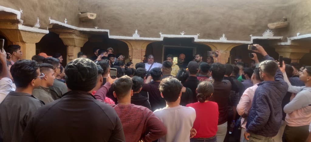Student group at a heritage site visit