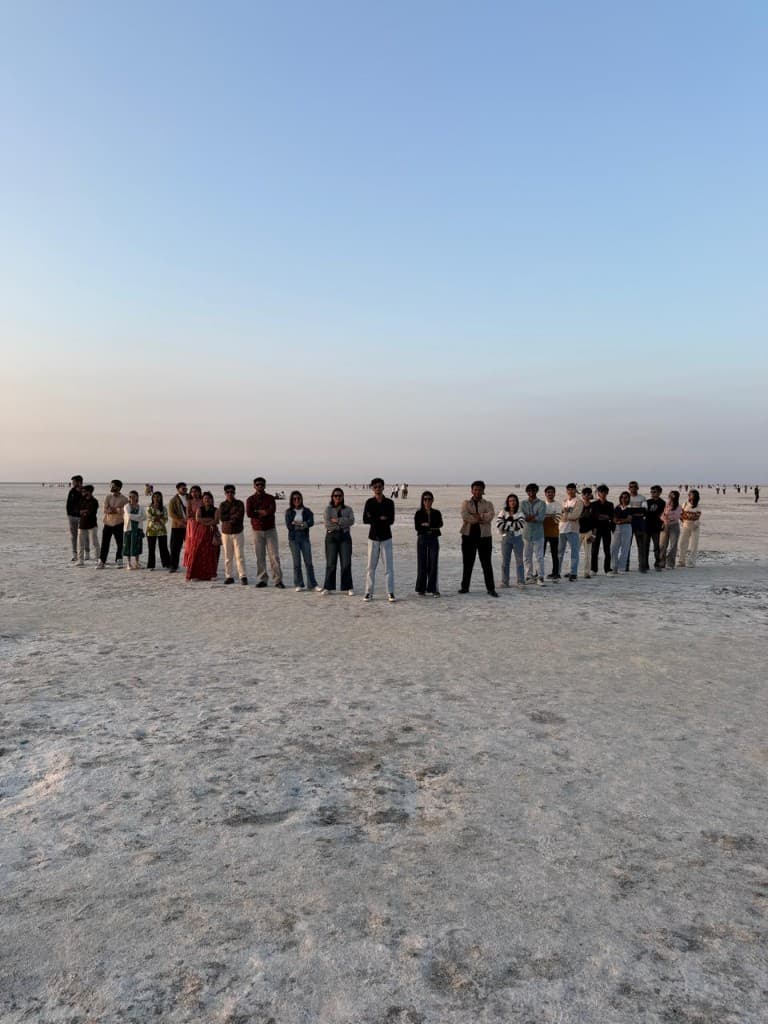 Student group at heritage monument