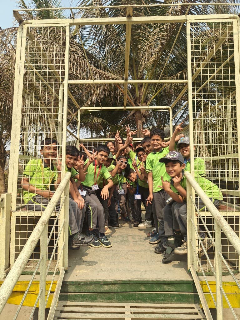 School children on educational outing
